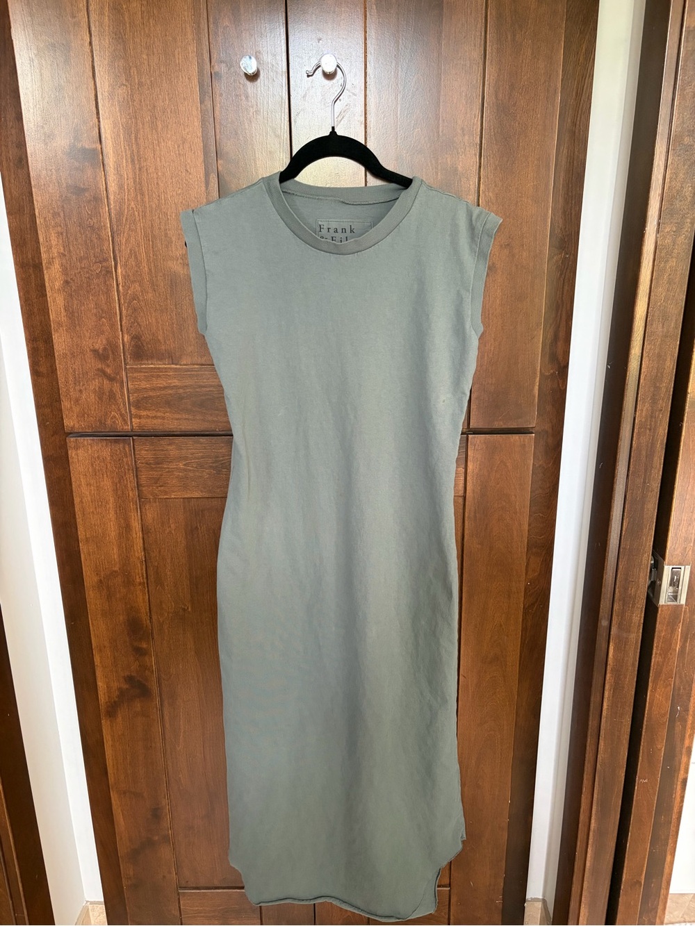 Frank & Eileen Olive Green Sleeveless Maxi Dress